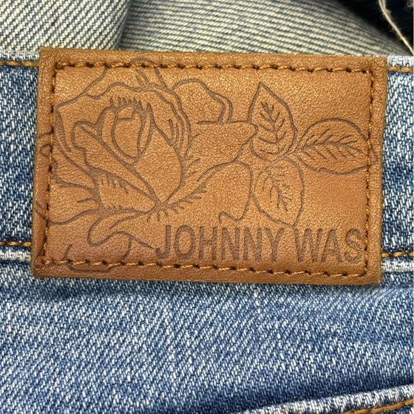 Johnny Was Luisa High Rise Straight Leg Floral Embroidered Jeans Women's Size 27 - Picture 10 of 10